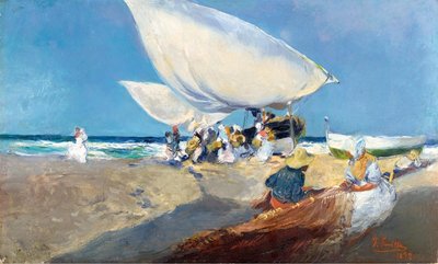Mending the Nets by Joaquín Sorolla